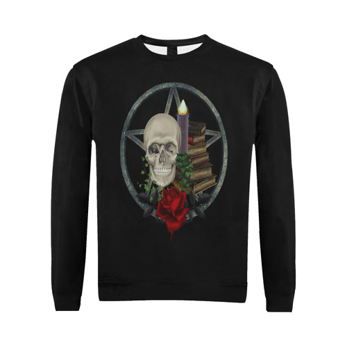 Gothic Black Magic All Over Print Crewneck Sweatshirt for Men (Model H18)