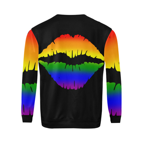 Gay Pride Kiss All Over Print Crewneck Sweatshirt for Men (Model H18)