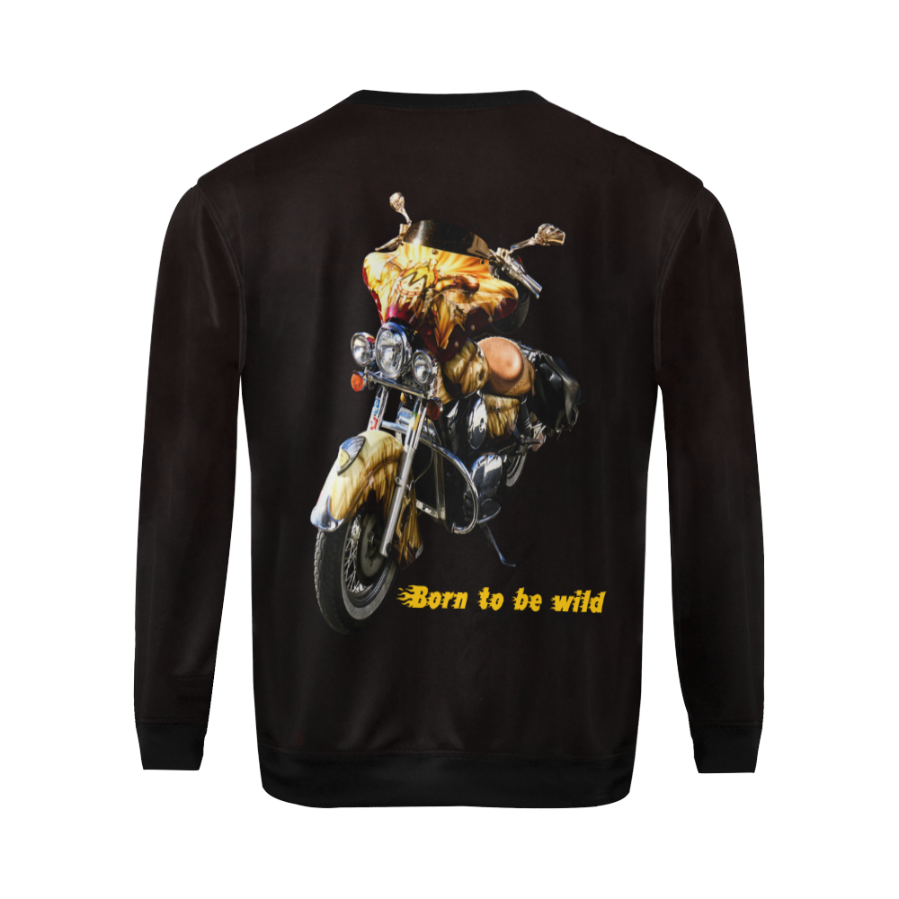Born to be wild All Over Print Crewneck Sweatshirt for Men (Model H18)