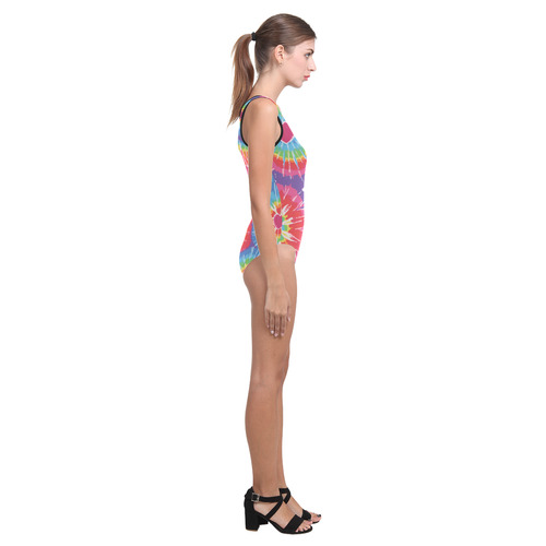 TYE DYE bathingsuit Vest One Piece Swimsuit (Model S04)