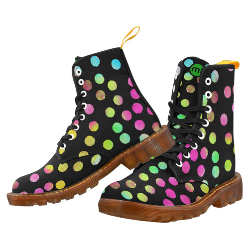 Multicolor Dots black. Inspired by the Magic Island of Gotland. Martin Boots For Women Model 1203H