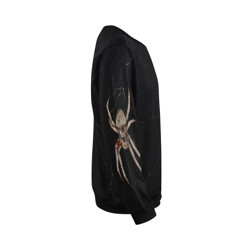 Creepy Living Skull Spider All Over Print Crewneck Sweatshirt for Men (Model H18)