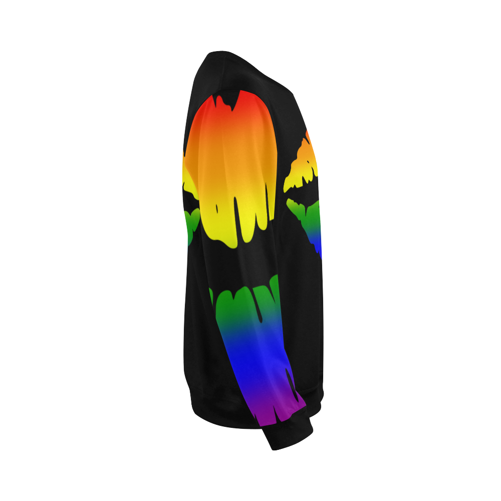 Gay Pride Kiss All Over Print Crewneck Sweatshirt for Men (Model H18)