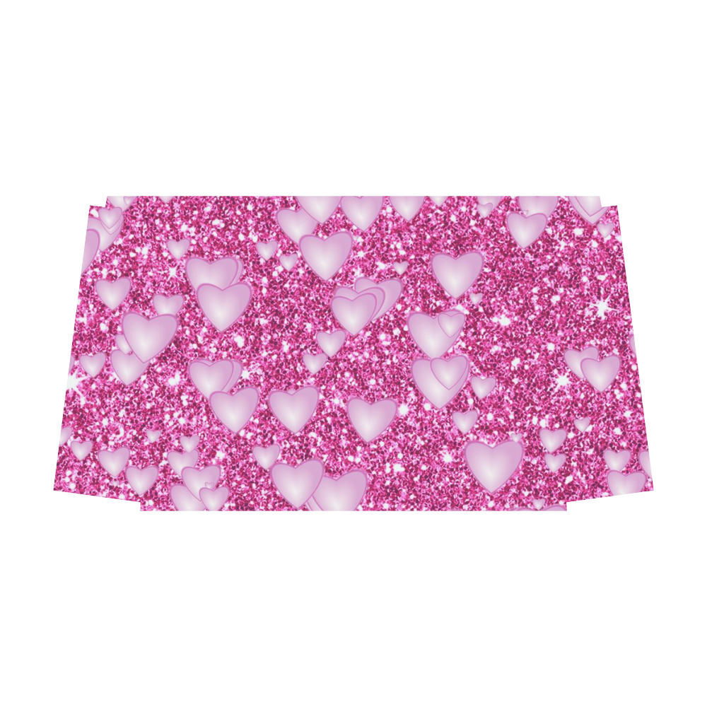 Hearts on Sparkling glitter print, pink Classic Travel Bag (Model 1643) Remake