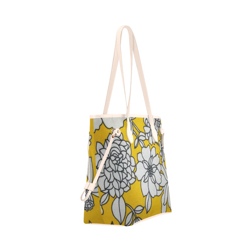 Yellow Flower Clover Canvas Tote Bag (Model 1661)