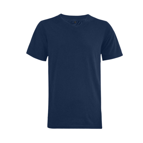 This My Color Dark Blue Men's V-Neck T-shirt  Big Size(USA Size) (Model T10)