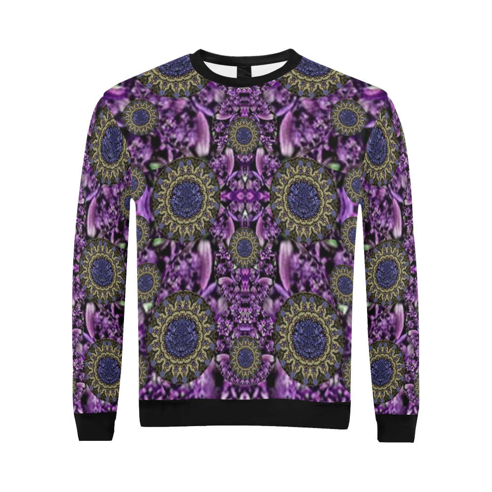 Flowers from paradise in fantasy elegante All Over Print Crewneck Sweatshirt for Men (Model H18)