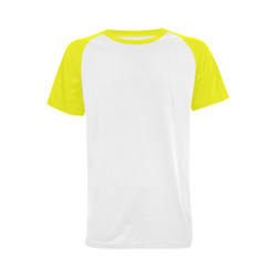 This My Color Bright Yellow Sleeve Men's Raglan T-shirt (USA Size) (Model T11)