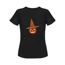 Pumpkin Witch Women's Classic T-Shirt (Model T17）