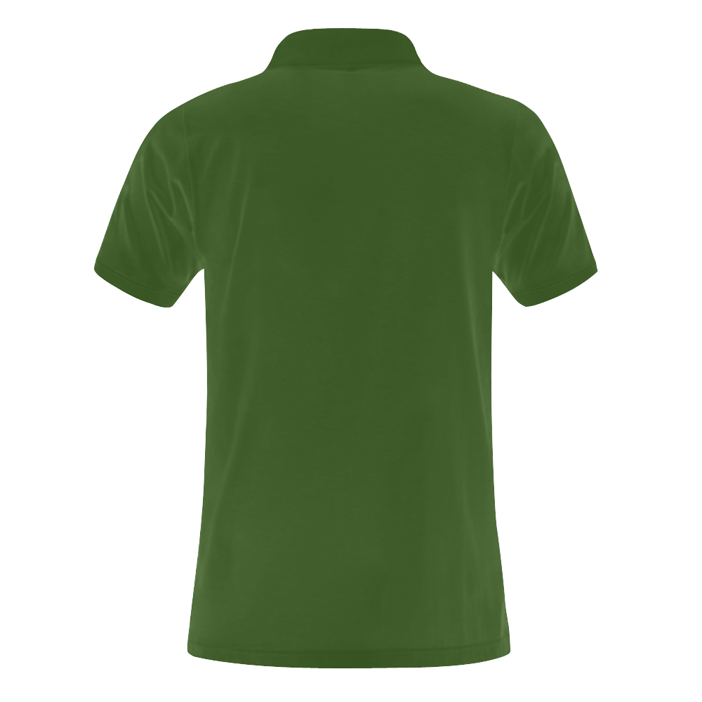 This My Color Forest Green Men's Polo Shirt (Model T24)