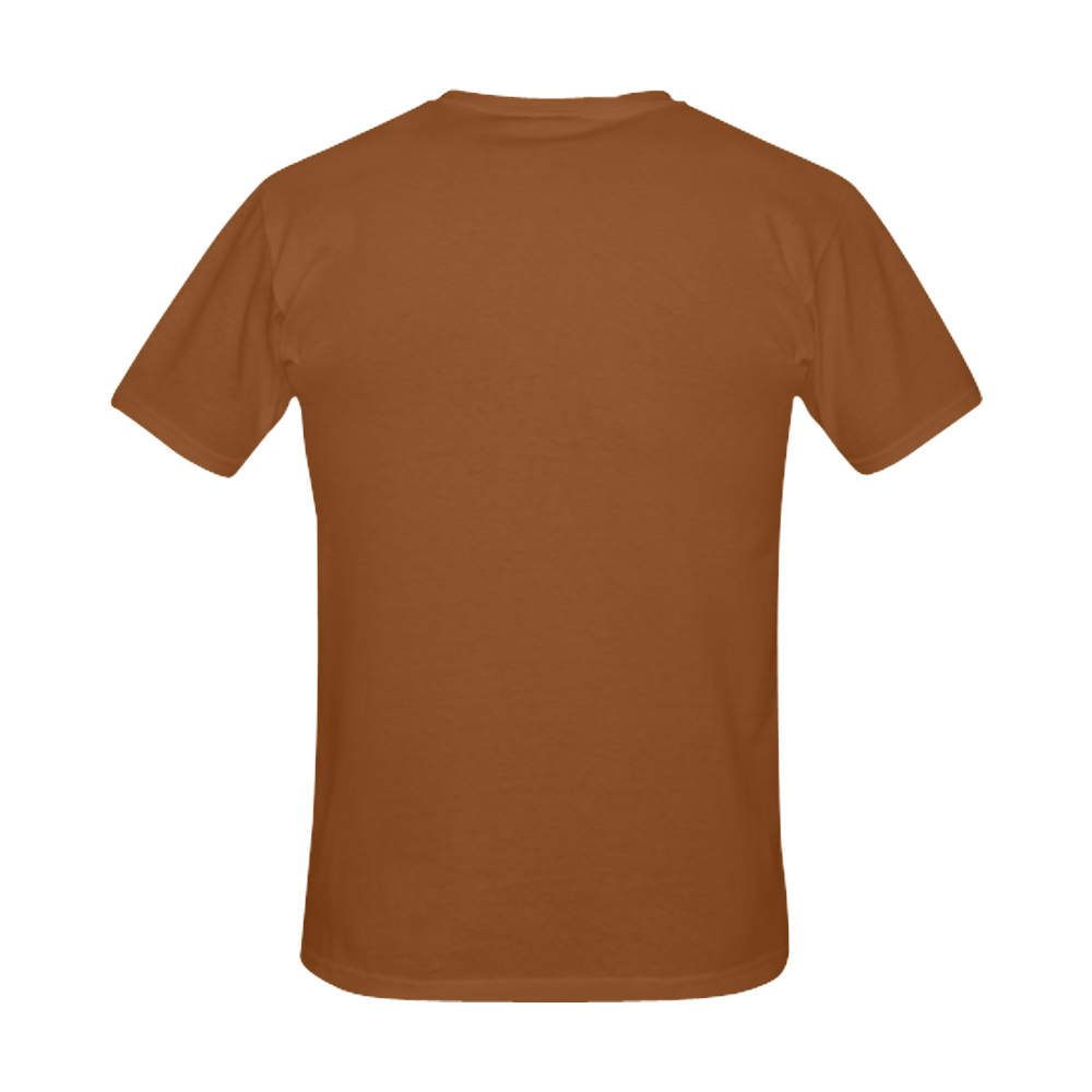 This My Color Medium Brown Men's Slim Fit T-shirt (Model T13)