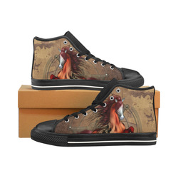 Wonderful horse with skull, red colors Men’s Classic High Top Canvas Shoes /Large Size (Model 017)