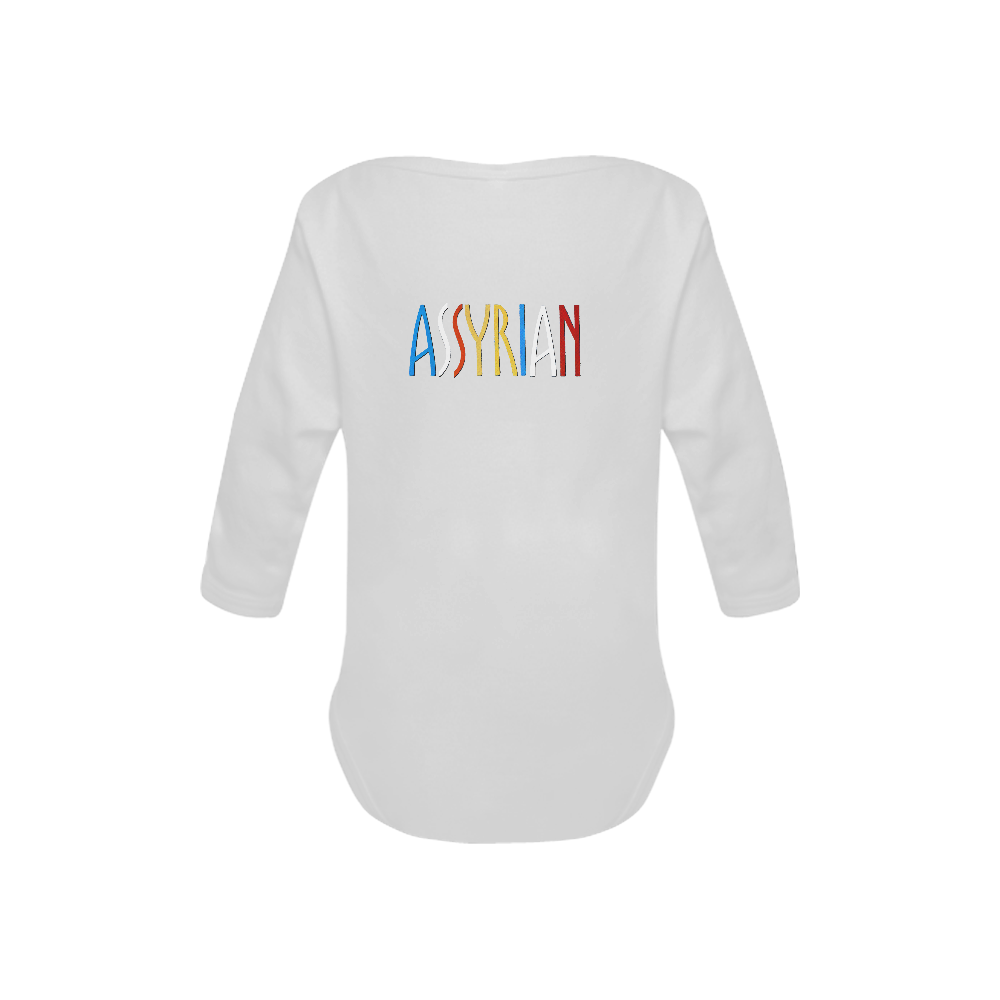 Assyrian Baby Long Sleeve Shirt Baby Powder Organic Long Sleeve One Piece (Model T27)
