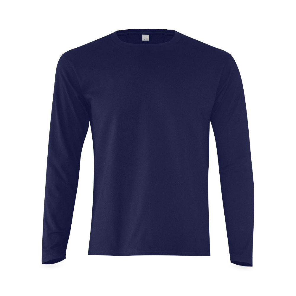 This My Color Dark Blue Sunny Men's T-shirt (long-sleeve) (Model T08)
