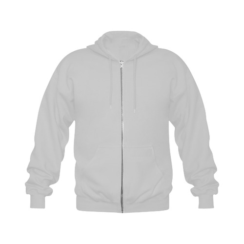 This My Color Silver Gildan Full Zip Hooded Sweatshirt (Model H02)