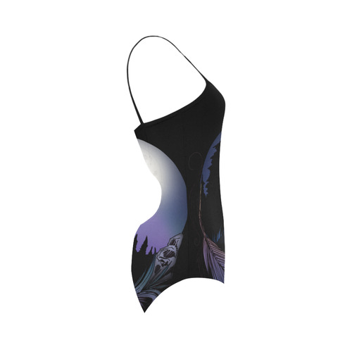 Howling Wolf Strap Swimsuit ( Model S05)