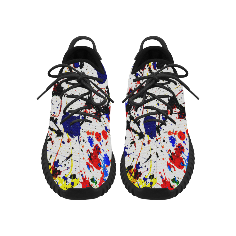 Blue & Red Paint Splatter Artsy Grus Women's Breathable Woven Running ...