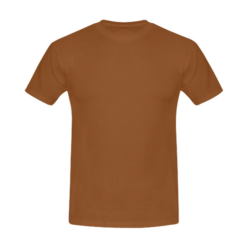 This My Color Medium Brown Men's Slim Fit T-shirt (Model T13)