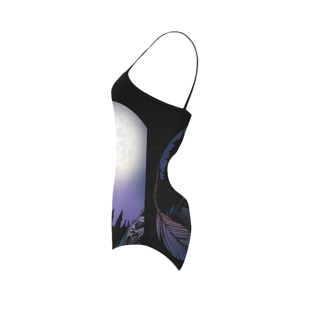 Howling Wolf Strap Swimsuit ( Model S05)