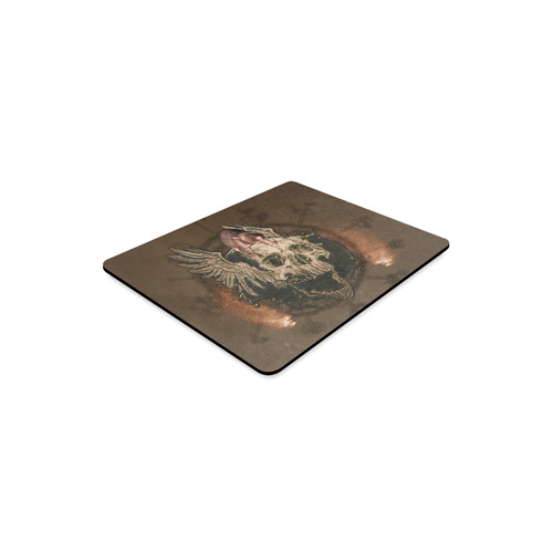 Awesome skull with rat Rectangle Mousepad