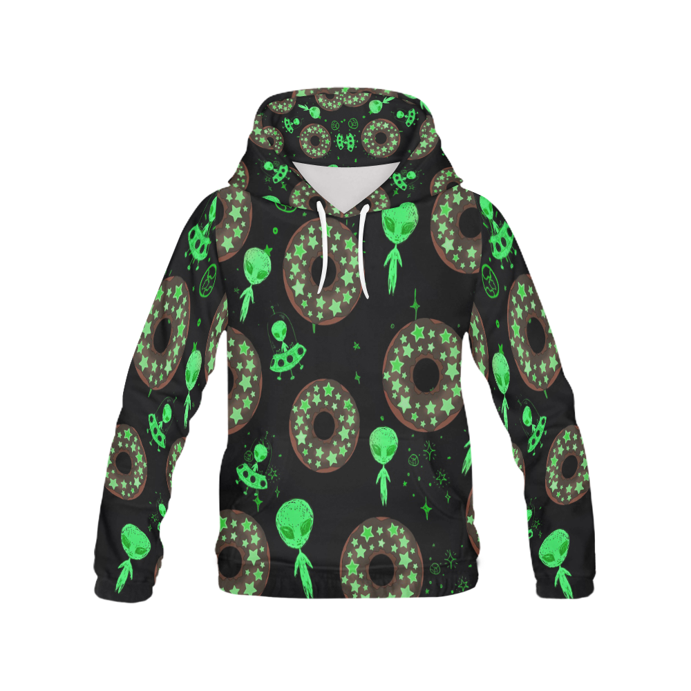 Alien Space Donut All Over Print Hoodie for Men (USA Size) (Model H13)