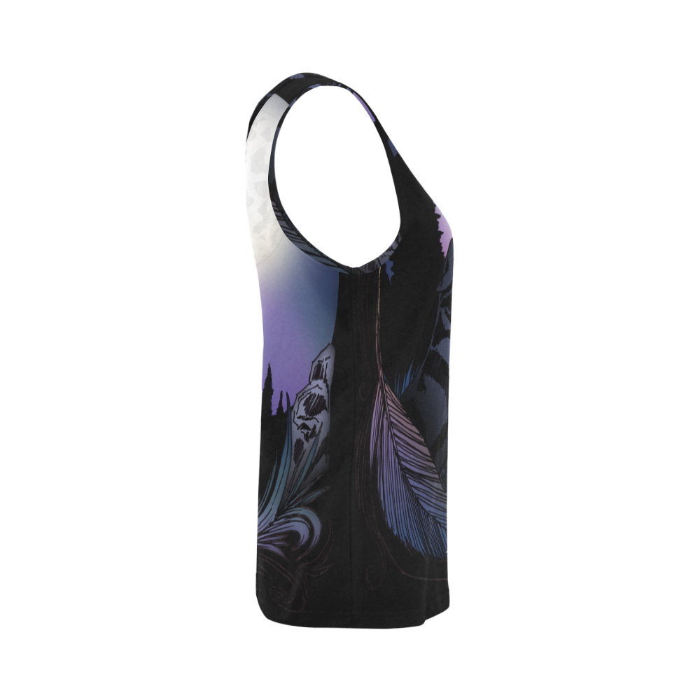 Howling Wolf All Over Print Tank Top for Women (Model T43)