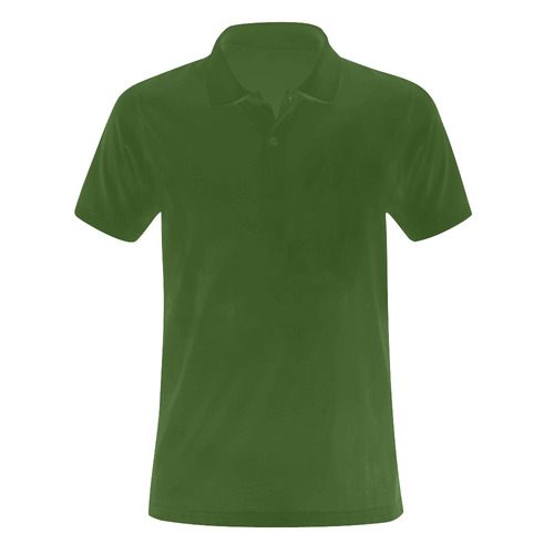 This My Color Forest Green Men's Polo Shirt (Model T24)