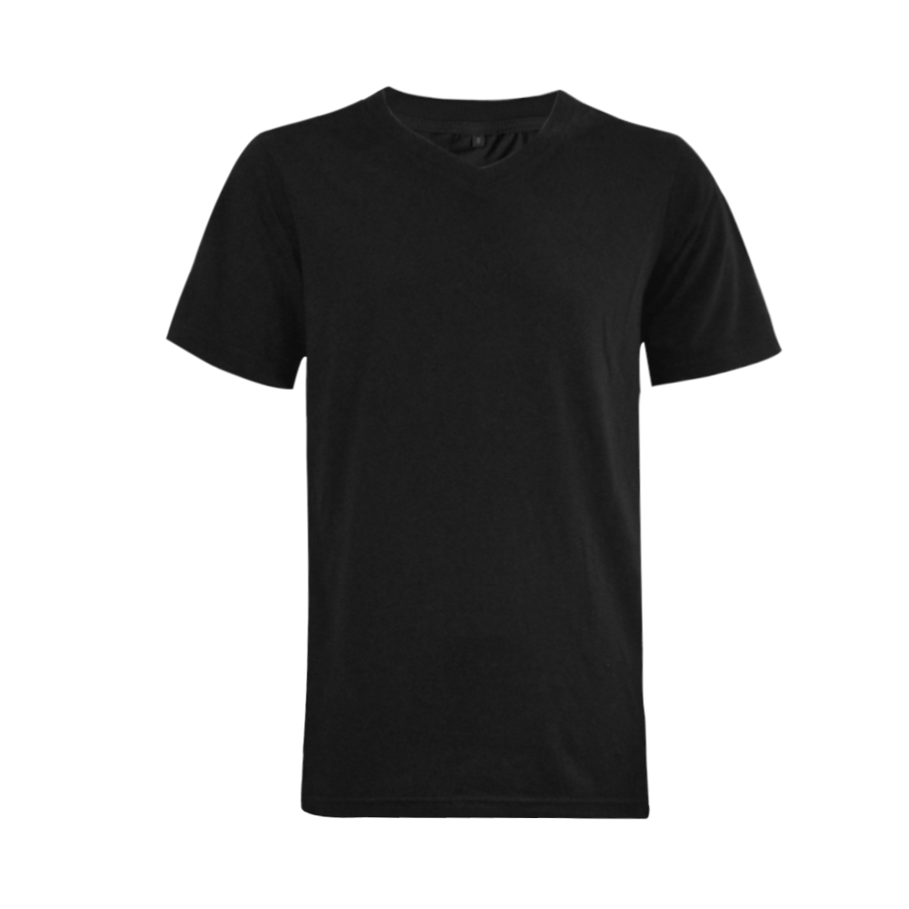 This My Color Black Men's V-Neck T-shirt (USA Size) (Model T10)