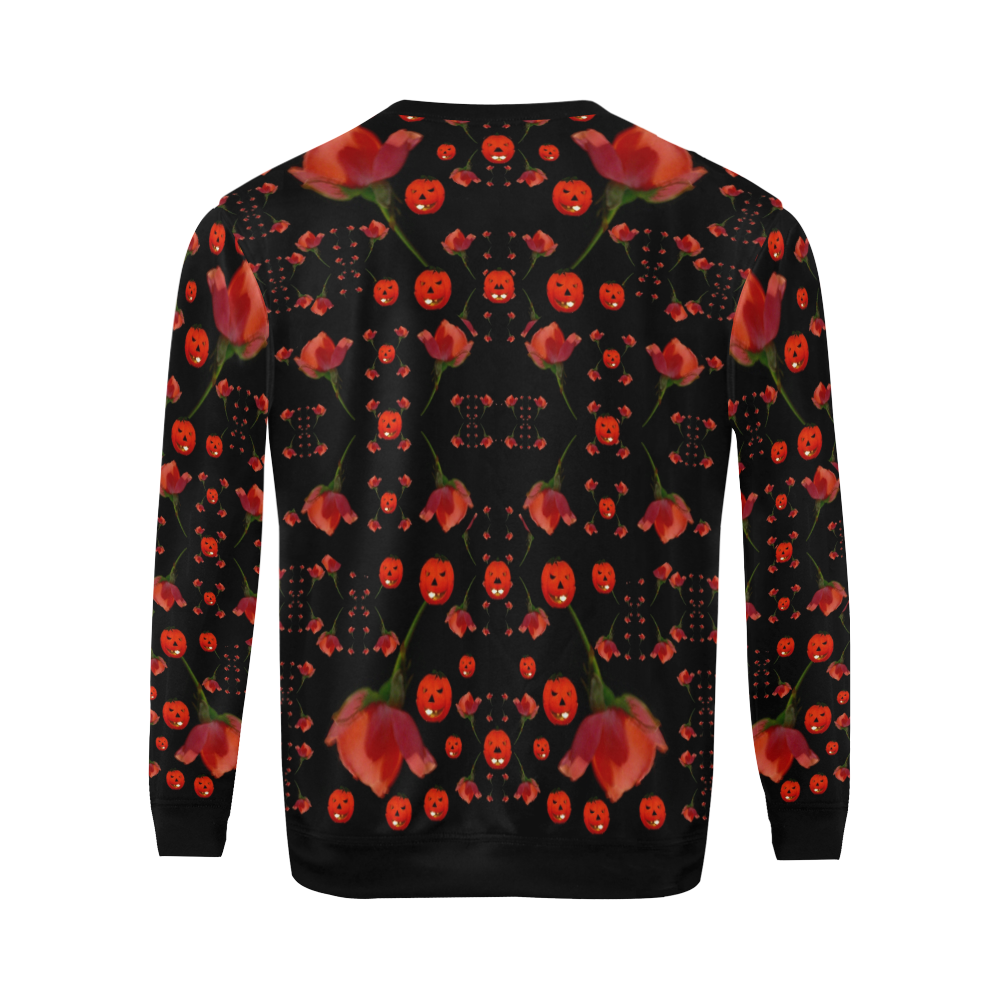 pumkins and roses from the fantasy garden All Over Print Crewneck Sweatshirt for Men (Model H18)