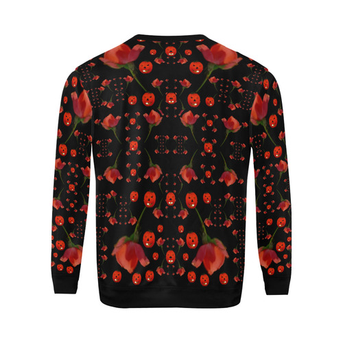 pumkins and roses from the fantasy garden All Over Print Crewneck Sweatshirt for Men (Model H18)