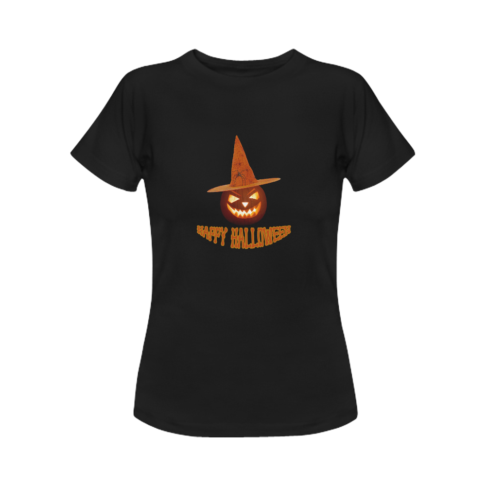 Halloween Pumkin Witch Women's Classic T-Shirt (Model T17）