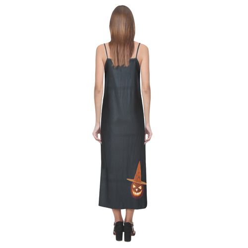 Pumpkin Witch V-Neck Open Fork Long Dress(Model D18)