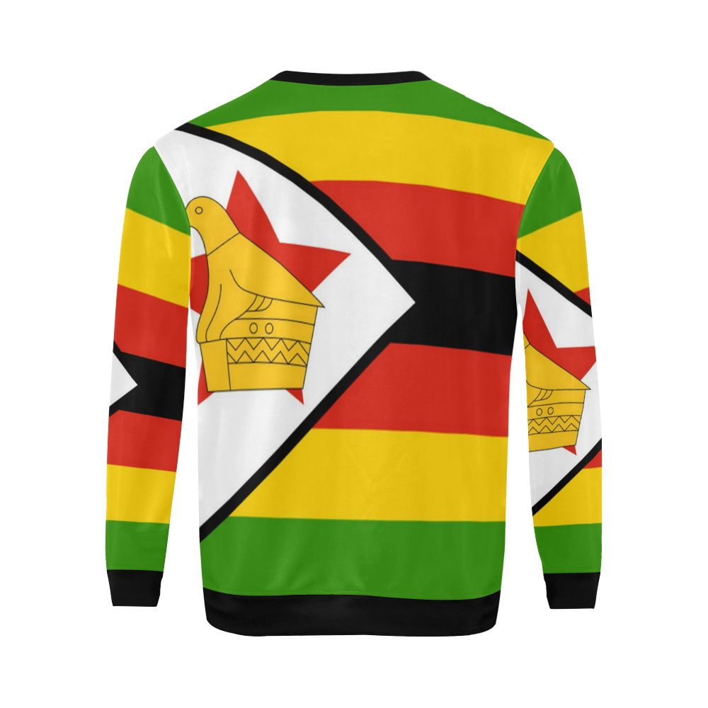 zimbabwe flag 2 All Over Print Crewneck Sweatshirt for Men (Model H18)