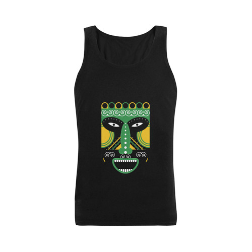 Ritual Mask Plus-size Men's Shoulder-Free Tank Top (Model T33)