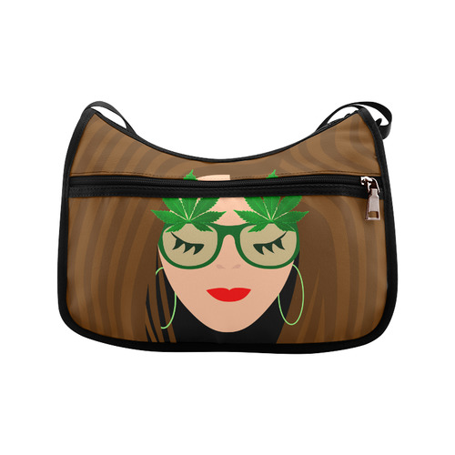 420 Glasses Girl Crossbody Bags (Model 1616)