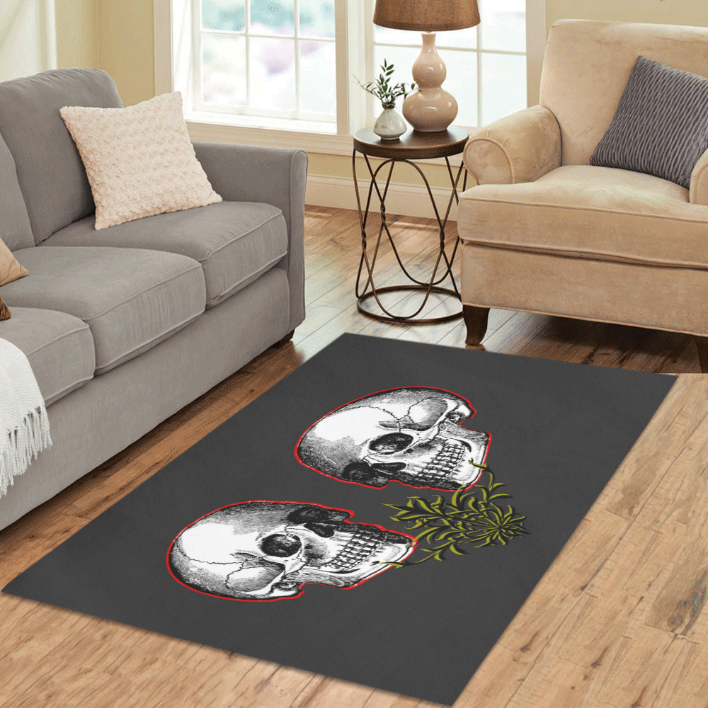 Skulls Area Rug 5'3''x4'