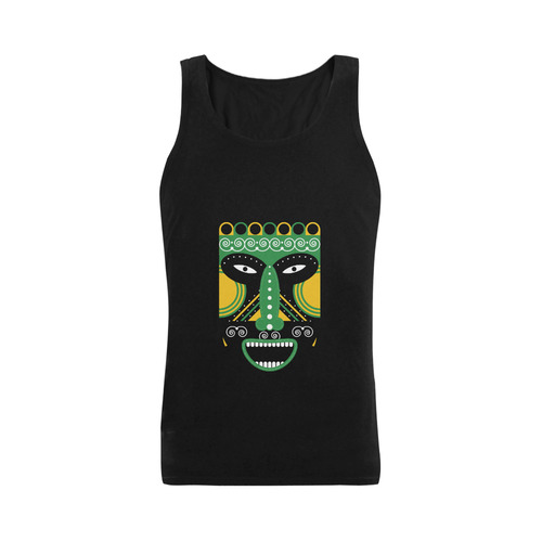 Ritual Mask Men's Shoulder-Free Tank Top (Model T33)