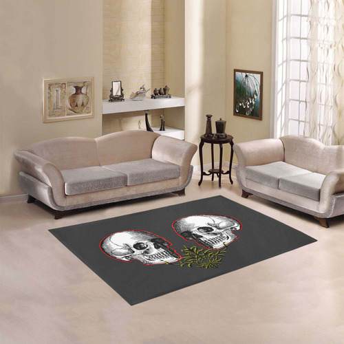 Skulls Area Rug 5'3''x4'