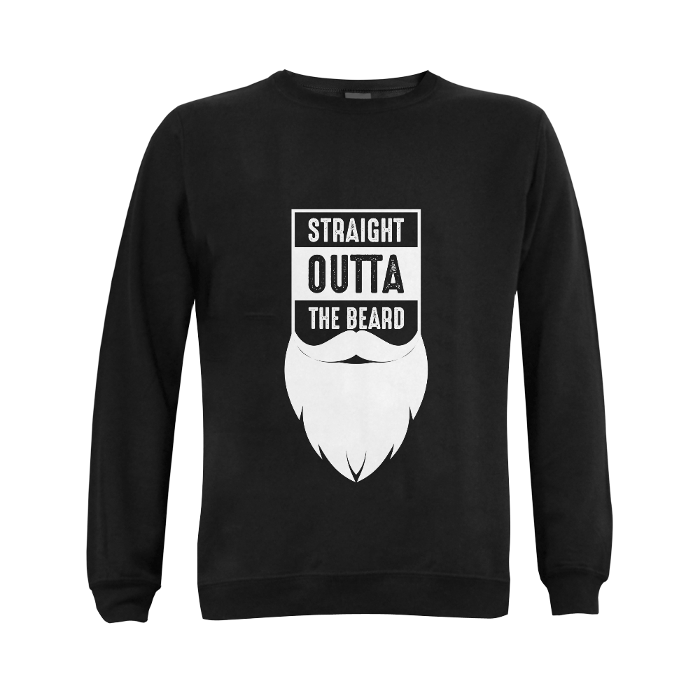 Straight Outta The Beard Gildan Crewneck Sweatshirt(NEW) (Model H01)