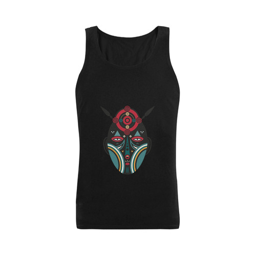 Maasai Warrior Plus-size Men's Shoulder-Free Tank Top (Model T33)