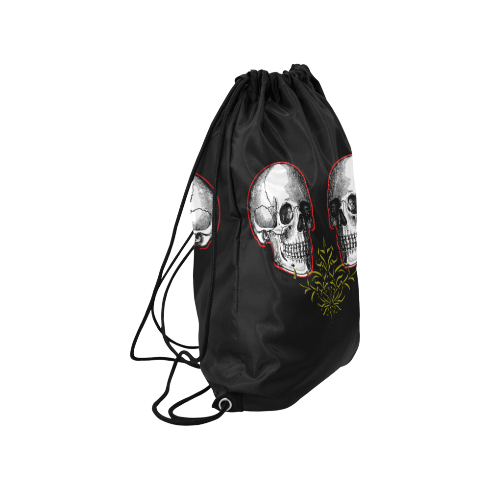 Skulls Medium Drawstring Bag Model 1604 (Twin Sides) 13.8
