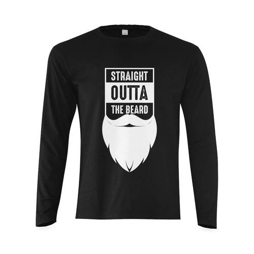Straight Outta The Beard Sunny Men's T-shirt (long-sleeve) (Model T08)