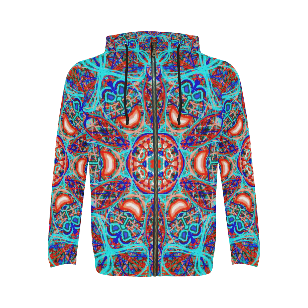 Thleudron Aladin All Over Print Full Zip Hoodie for Men (Model H14)