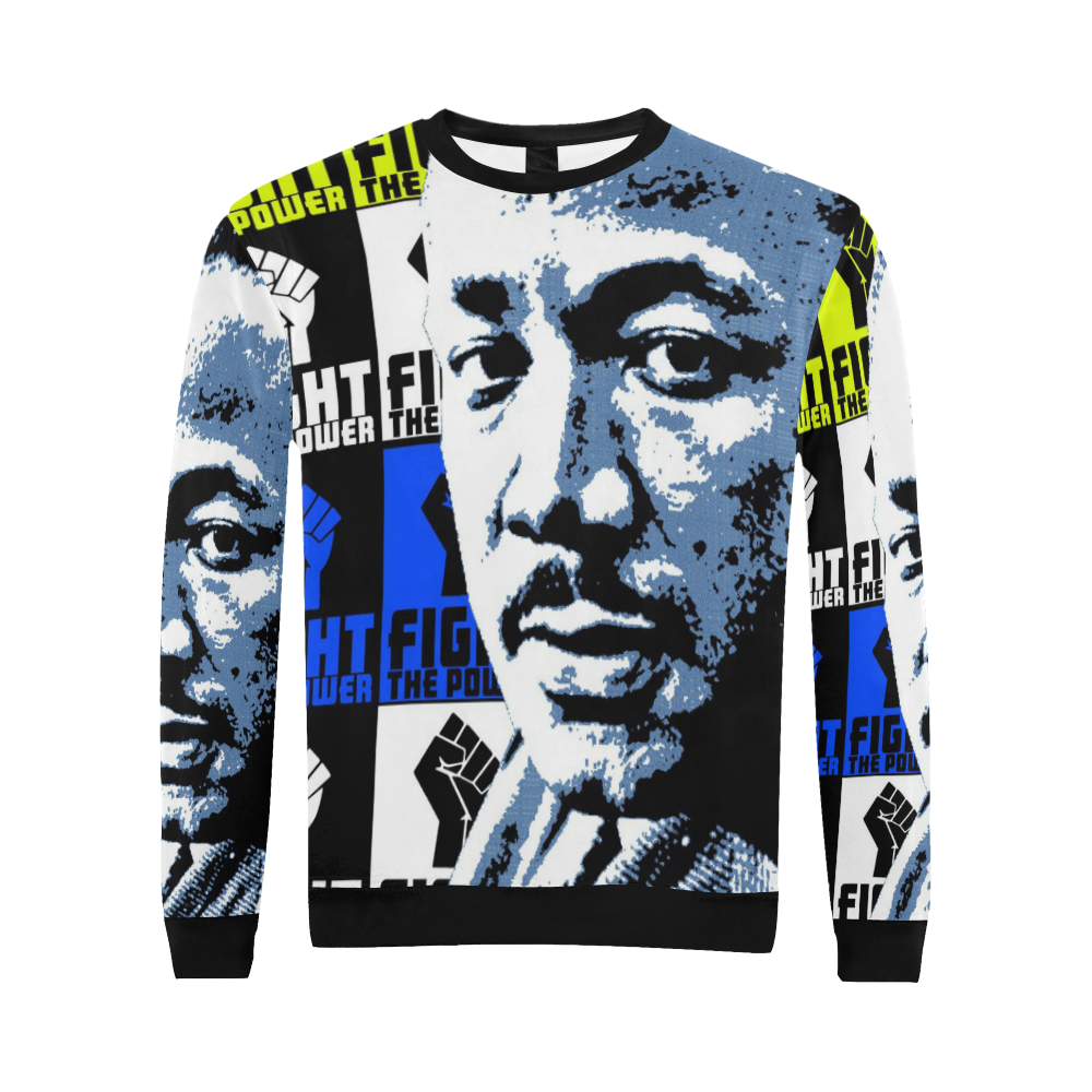 FIGHT THE POWER-2 MLK All Over Print Crewneck Sweatshirt for Men (Model H18)