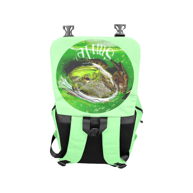 smiling frog Casual Shoulders Backpack (Model 1623)