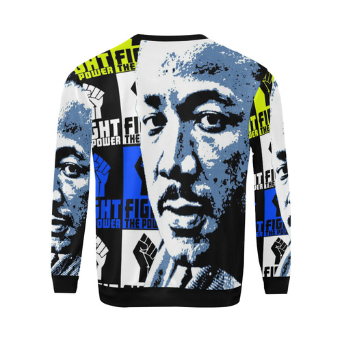 FIGHT THE POWER-2 MLK All Over Print Crewneck Sweatshirt for Men (Model H18)