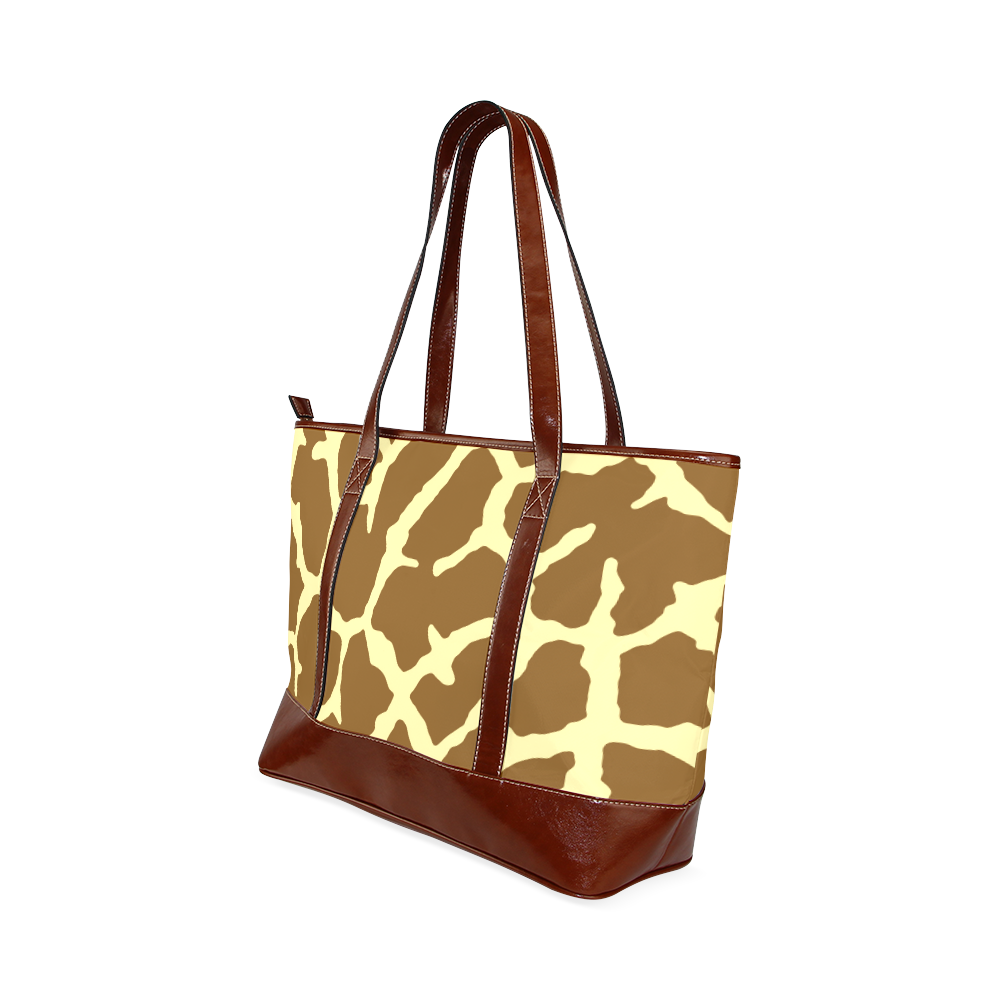 Giraffe Print Tote Handbag (Model 1642)