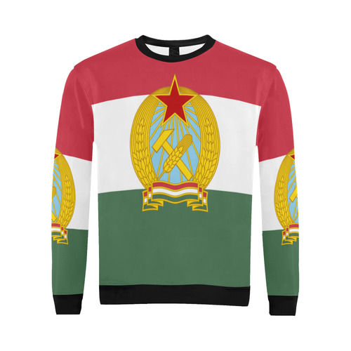 Hungarian People's Republic (1949–1956) Flag All Over Print Crewneck Sweatshirt for Men (Model H18)