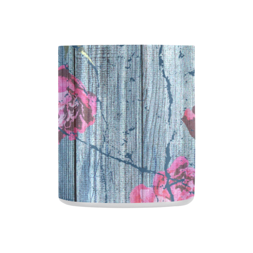 Shabby chic with painted peonies Classic Insulated Mug(10.3OZ)