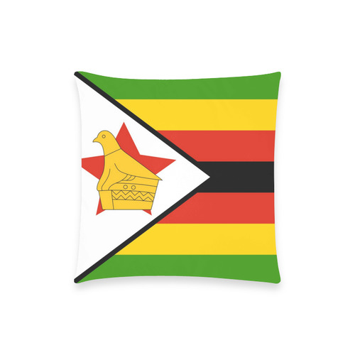 zimbabwe flag 2 Custom  Pillow Case 18"x18" (one side) No Zipper